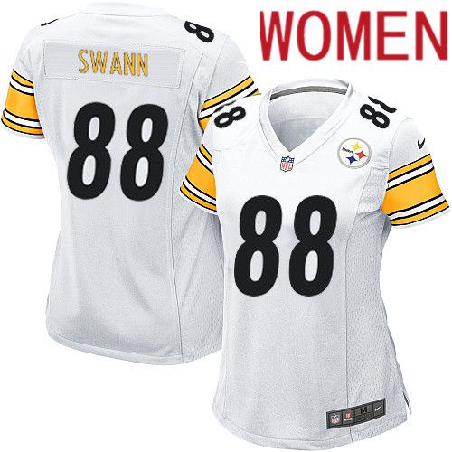 Women Pittsburgh Steelers #88 Lynn Swann Nike White Game NFL Jersey->women nfl jersey->Women Jersey
